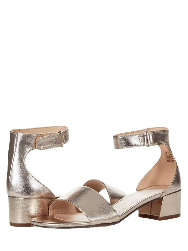 250条女士凉鞋长尾词（英文显示）：Women's Carolleigh Anya Sandals In Light Gold Metallic