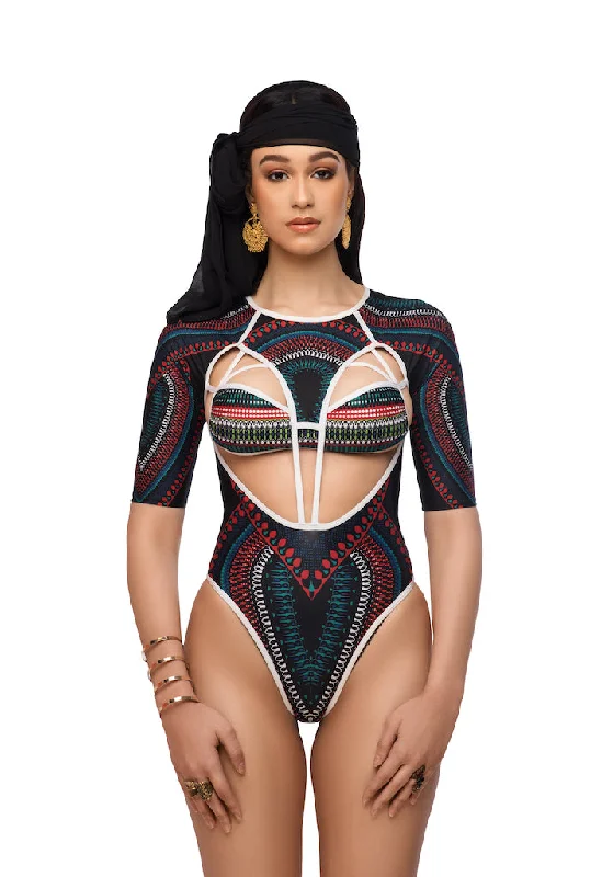 Women’s one-piece swimsuit party flair -TAJ