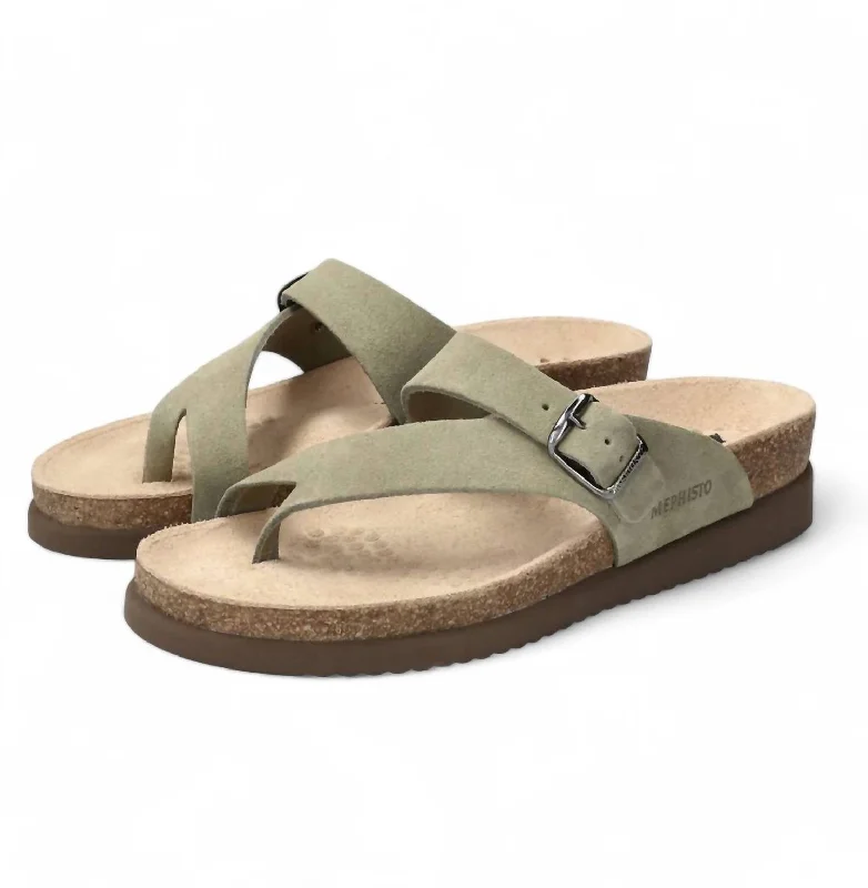 Women’s sandals sunset warm glow -Women's Helen Sandal In Light Khaki Suede