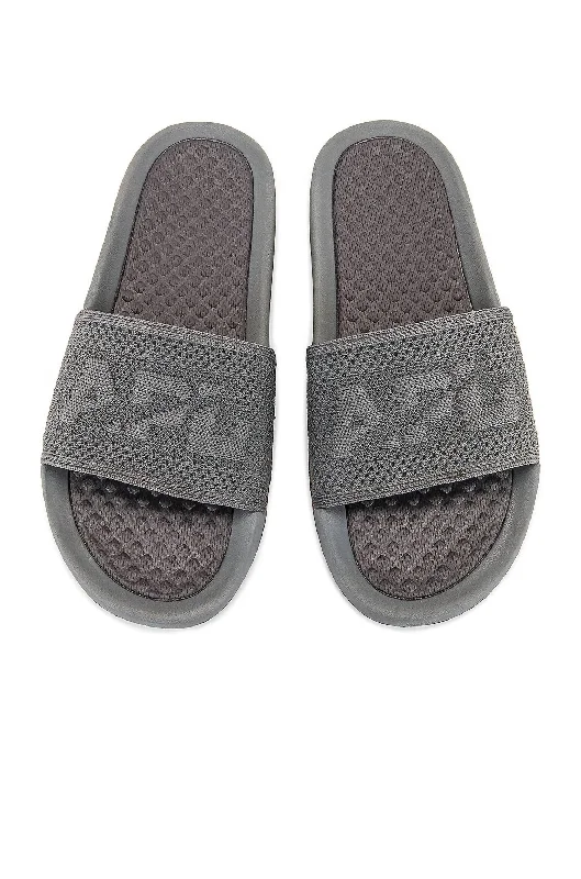 Women’s sandals slip-resistant glow -Women's Big Logo Techloom Slide In Cosmic Grey