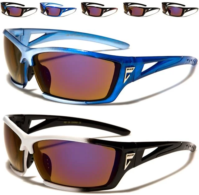 ladies sunglasses anti reflective -Arctic Blue Extreme Sports Blue Mirrored Sunglasses