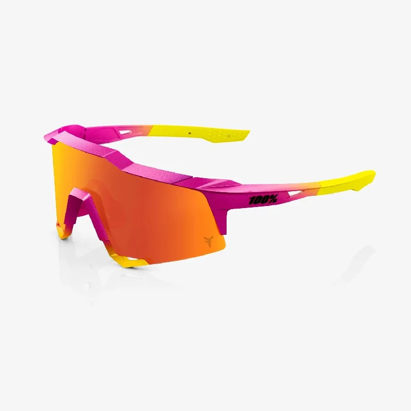 ladies sunglasses easy wipe -100% SPEEDCRAFT Fernando Tatis JR LE Pink / Yellow HiPER Red Multilayer Mirror Lens