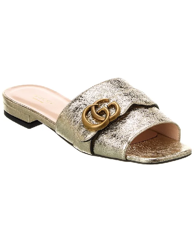 Women’s sandals flirty chic flair -Gucci Double G Leather Sandal