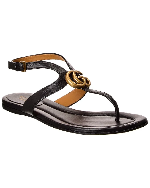 Women’s sandals dressy night glow -Gucci Double G Leather Sandal