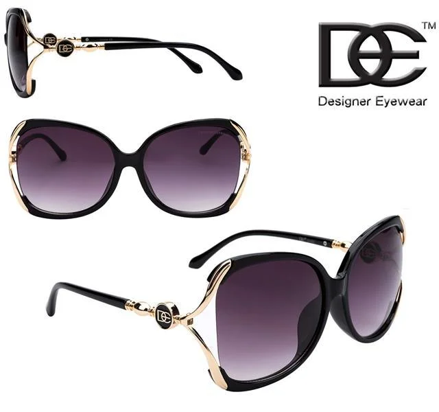 ladies sunglasses one shade -DE Designer Oversized Butterfly womens sunglasses UV400