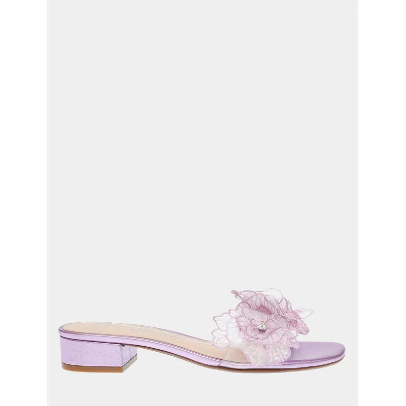 Women’s sandals white wedge elegance -Liam Lilac