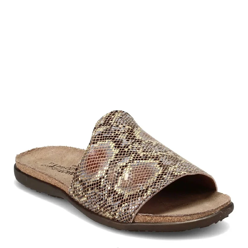 Women’s sandals chic minimalist glow -Women's Skylar Sandal In Gold Python Leather