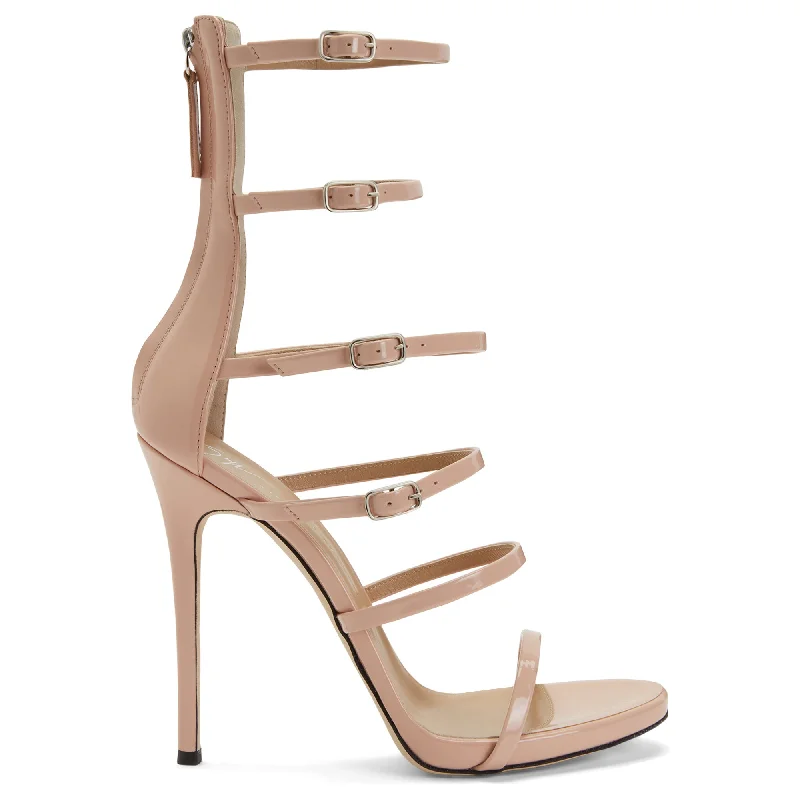 Women’s sandals tan leather sleek -Giuseppe Zanotti Margaret