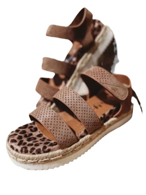 Women’s sandals coral reef flair -Women's Club Sandal In Taupe Leopard