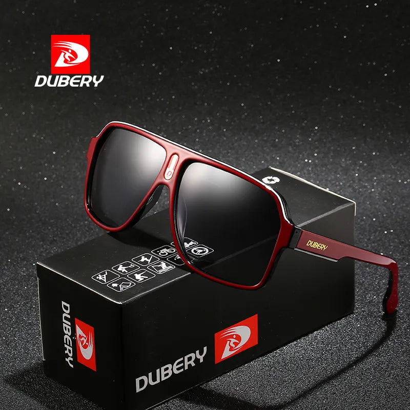 ladies sunglasses soft ripples -DUBERY Vintage Sunglasses Polarized Men's Sun Glasses For Men Square Driving Black Goggles Oculos Male 7 Colors Model 103