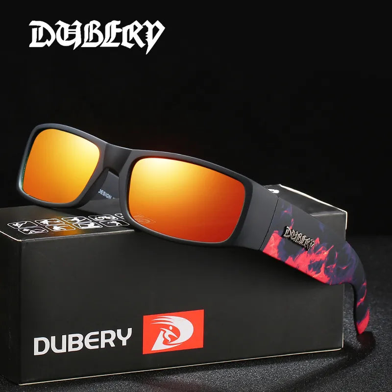 ladies sunglasses chunky arms -DUBERY Vintage Sunglasses Polarized Men's Sun Glasses For Men Driving Black Square Oculos Male 8 Colors Model 165