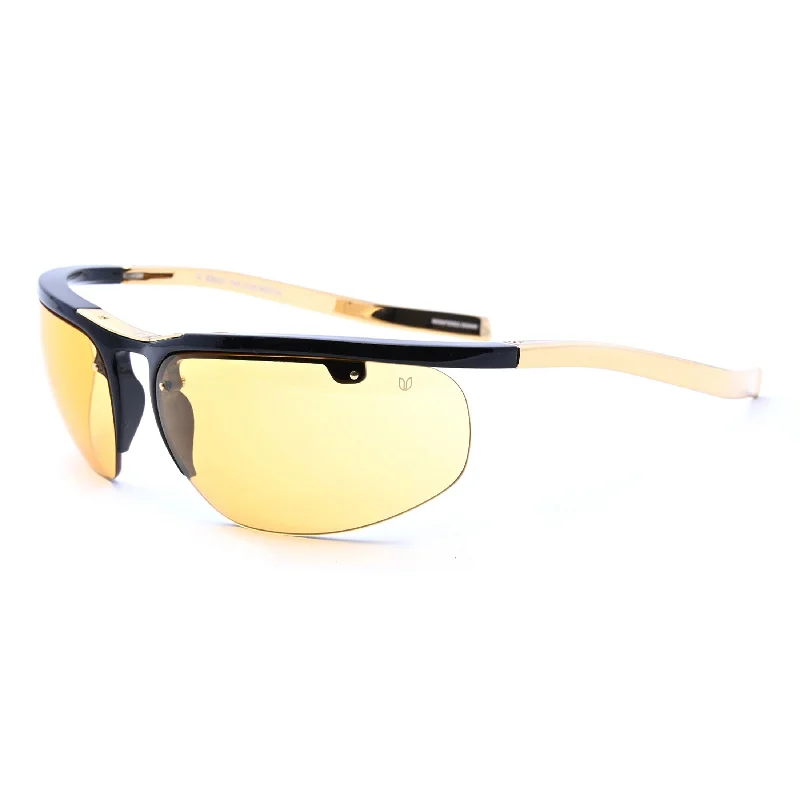 ladies sunglasses web grab -The Continental™ - Black with Gold arms - Yellow