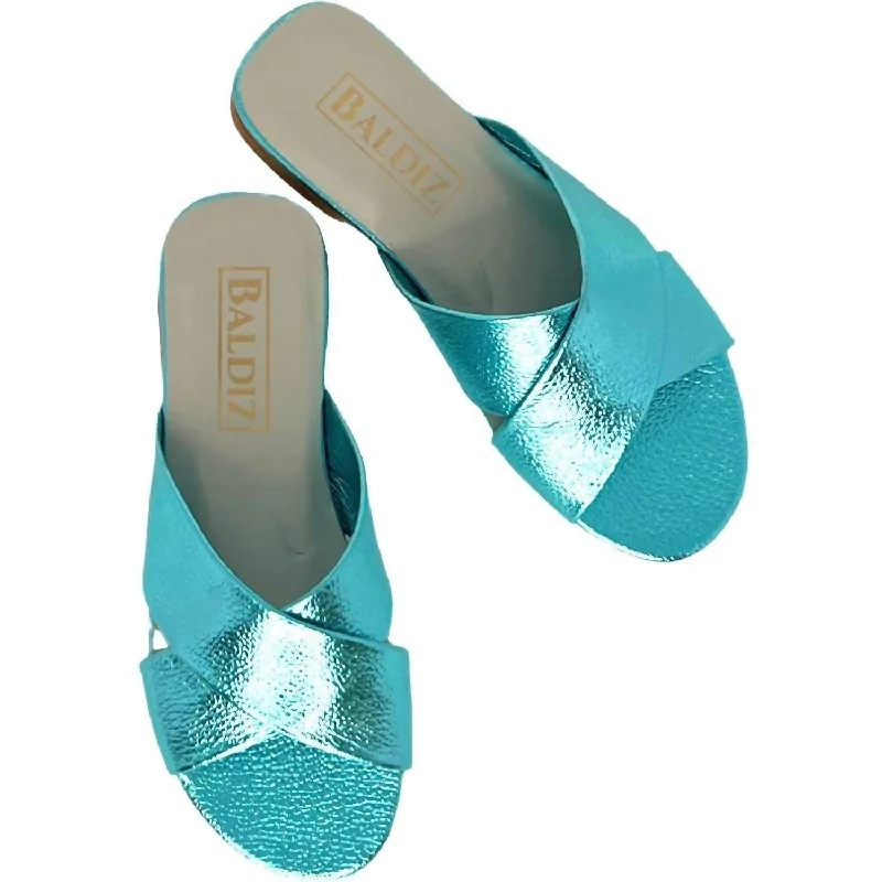 Women’s sandals sequined shine chic -Women's Kate Slide Sandal In Turquoise