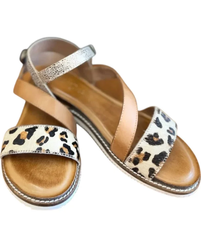 Women’s sandals velvet luxe touch -Women's Fiesta Time Sandals - Medium In Cheetah