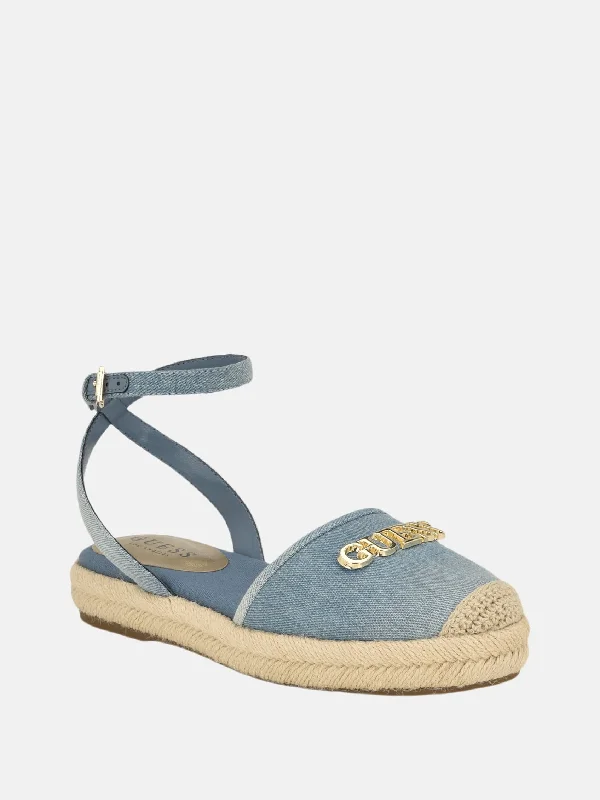 Women’s sandals slip-resistant glow -Udelle Denim Espadrille Sandals