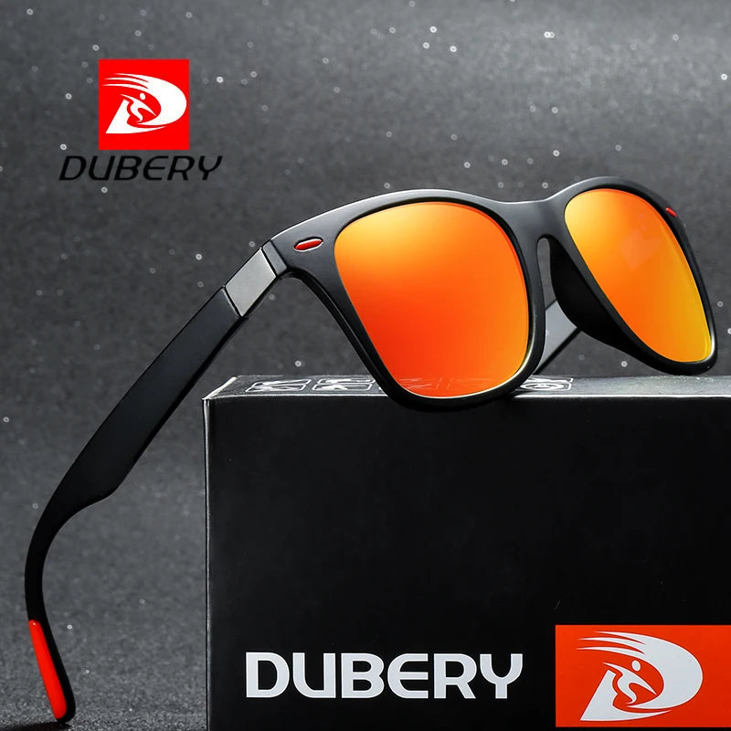 ladies sunglasses bold rectangular fit -DUBERY Vintage Sunglasses Polarized Men's Sun Glasses For Men Square Shades Driving Black Oculos Male 8 Colors Model 4195