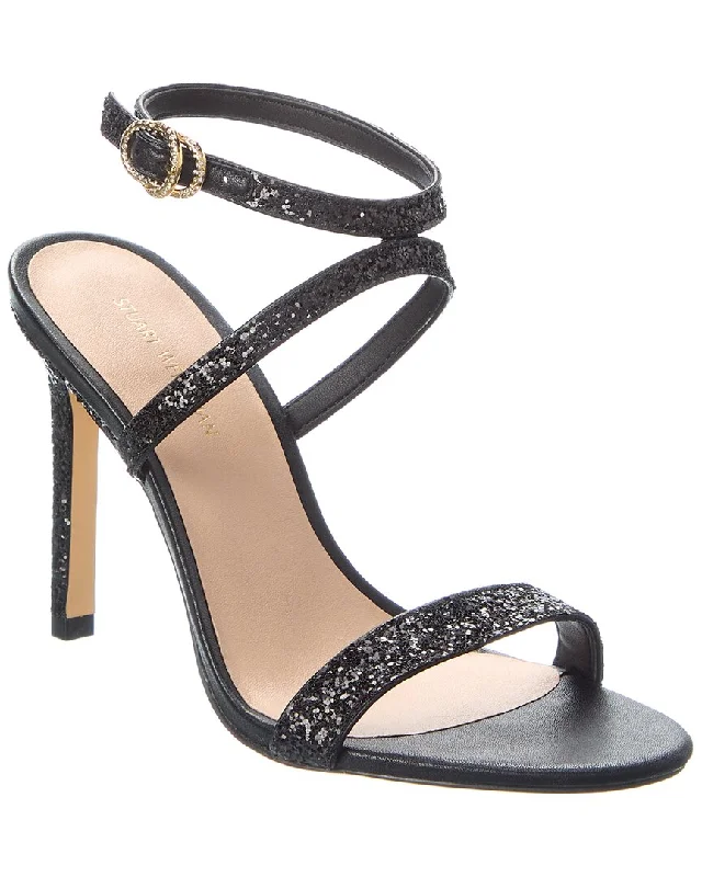 Women’s sandals bikini top match flair -Stuart Weitzman Crystal Buckle 95 Glitter Sandal