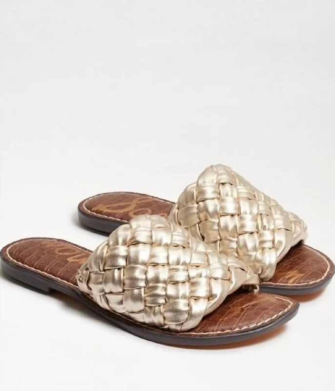 Women’s sandals velcro easy flair -Griffin Woven Slide Sandal - Medium in Jute Leather