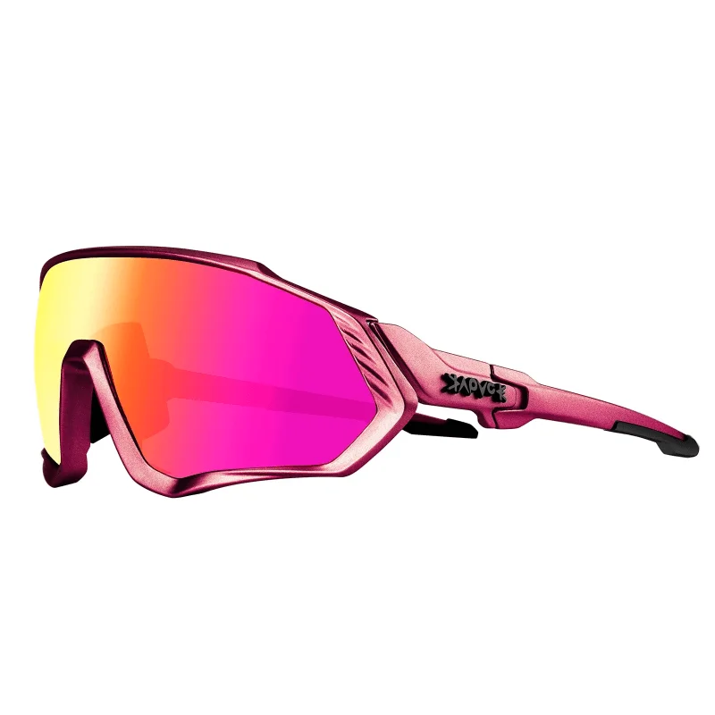 ladies sunglasses small prize -Unisex 5-Lens Polarized Mountain Road Bike Riding Cycling Sunglasses