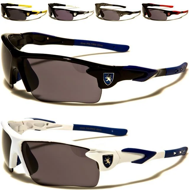 ladies sunglasses frosted tint -Khan Sports Wrap Around Sunglasses with dark Lens For Men