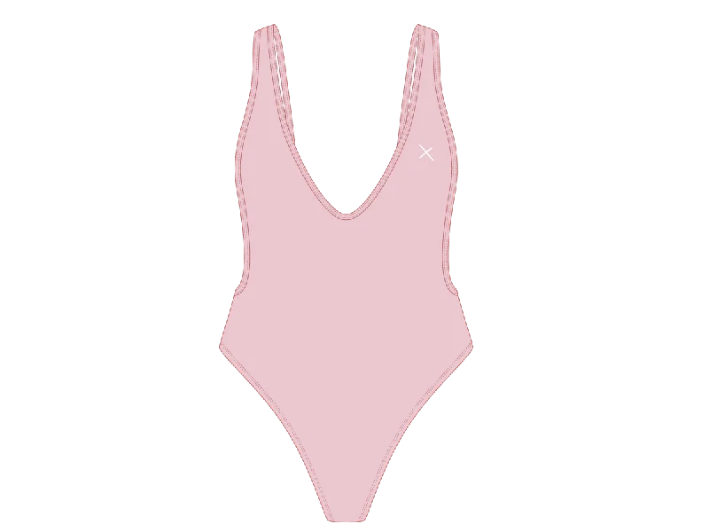 Women’s one-piece swimsuit party splash -Blush Pink Rio One-Piece II