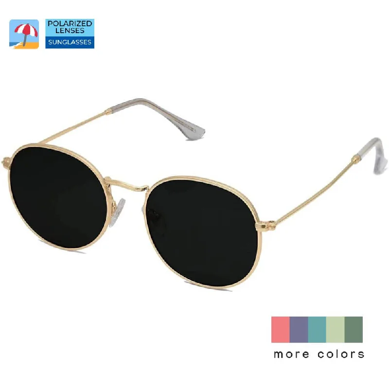 ladies sunglasses raven black -Small Round Polarized Sunglasses Classic Vintage Retro Shades for Women Men