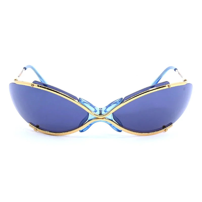 ladies sunglasses slim top -BIKINI GOLD - Deep Blue