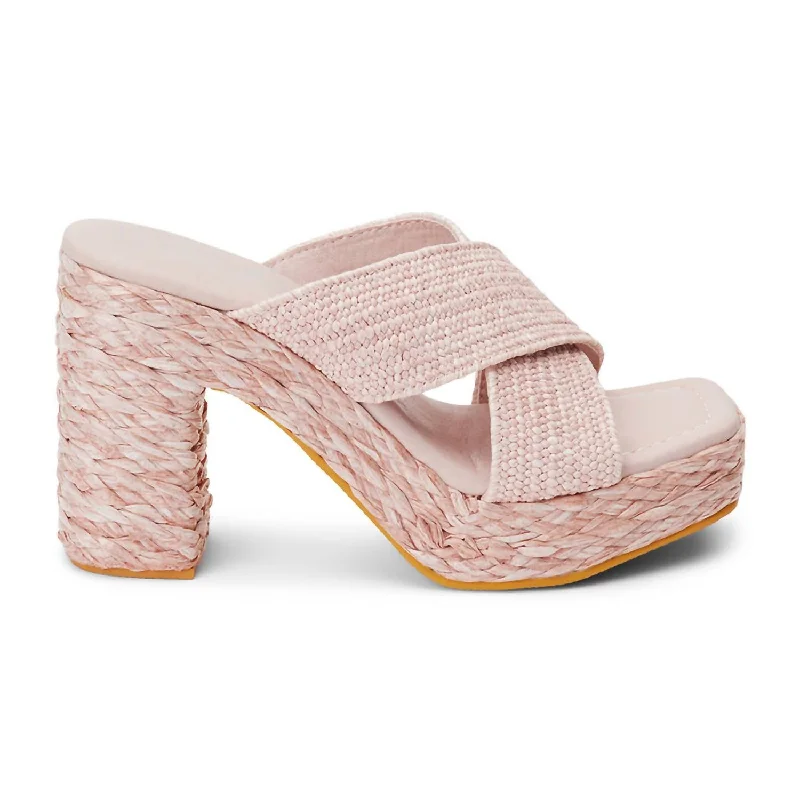 Women’s sandals peep toe fresh glow -Caravan Sandal In Blush