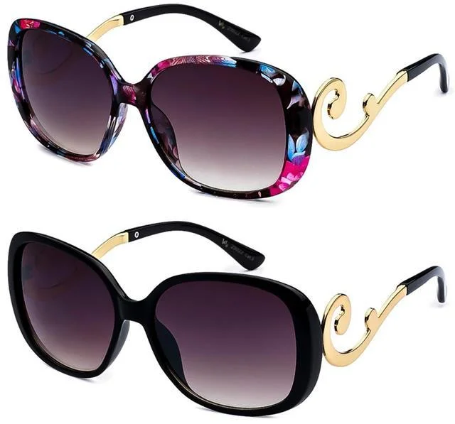 ladies sunglasses snug tint -VG Oversized Swirl Butterfly Sunglasses for women