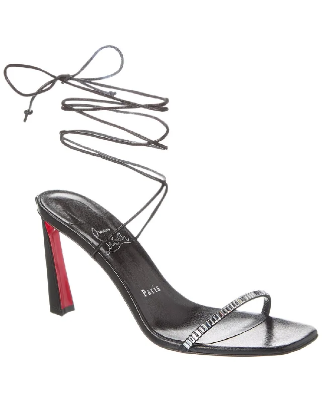 Women’s sandals evening glamour chic -Christian Louboutin Condora Lacestrass 85 Leather Sandal