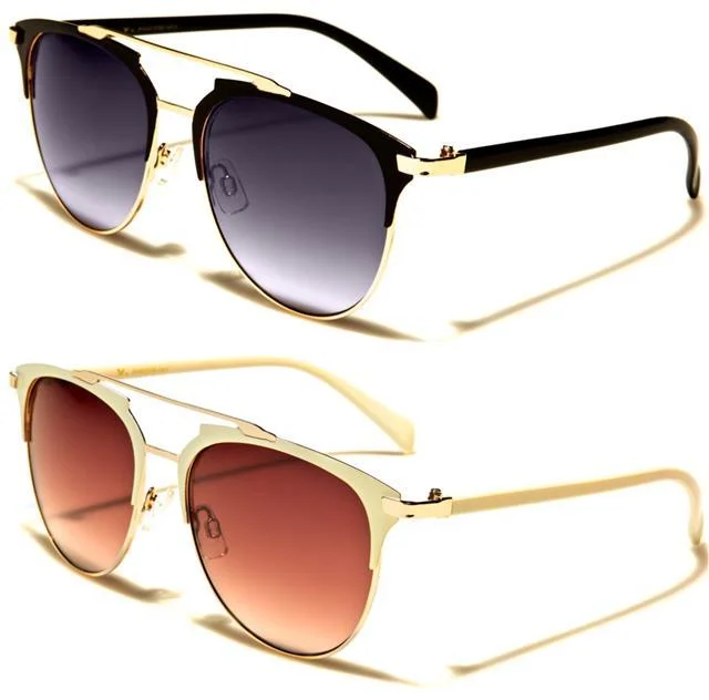 ladies sunglasses fish detail -Designer Beautiful Big Flat Cat Eye Sunglasses for women