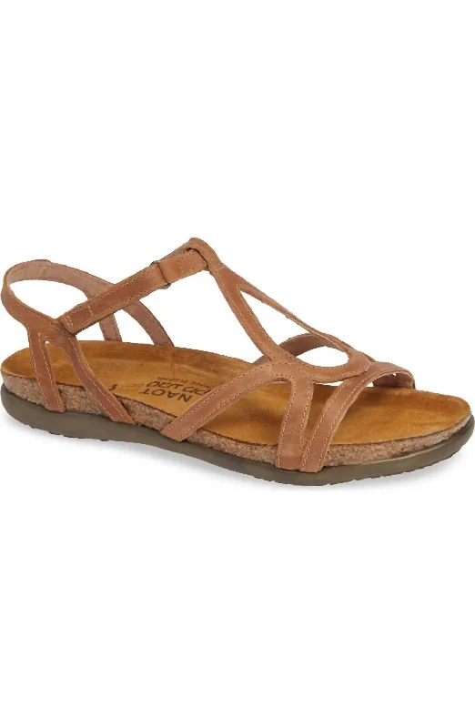 Women’s sandals tropical vibrant step -Women's Dorith Sandal In Latte Brown Leather