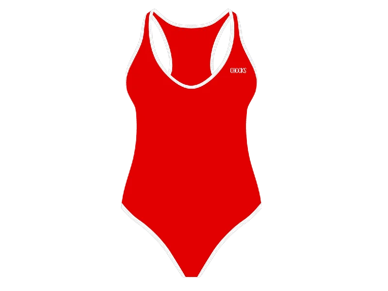 Women’s one-piece swimsuit yoga stretch -Bay Red Cayman One-Piece